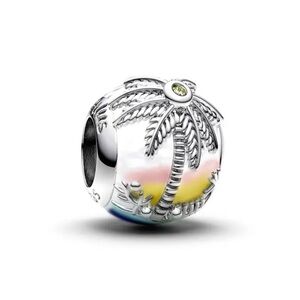 Tropical Sterling Silver Charm with Colorful Accents
